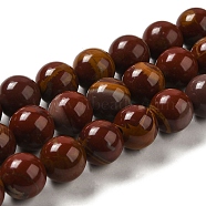 Natural Jasper Beads Strands, Round, 10~11mm, Hole: 1.2mm, about 38pcs/strand, 15.75''(40cm)(G-H298-A05-04)