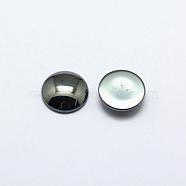 Non-Magnetic Synthetic Hematite Cabochons, Half Round/Dome, Gray, Dark Gray, 2x1mm(Z28WB011)