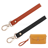 WADORN 2Pcs 2 Colors PU Leather Clutch Bag Wristlet Straps, with Alloy Swivel Clasps, for Bag Accessories, Mixed Color, 21x2.4x1.4cm, 1pc/color(FIND-WR0010-31)