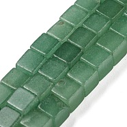 Natural Green Aventurine Beads Strands, Cube, 6~6.5x6~6.5x6~6.5mm, Hole: 1.2mm, about 63~64pcs/strand, 15''~15.16''(38.1~38.5cm)(G-Q1008-B19)