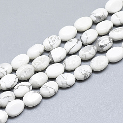 Natural Howlite Beads Strands, Oval, 8x6x4mm, Hole: 1mm, about 49~50pcs/strand, 14.5 inch~14.7 inch(X-G-S357-B13)