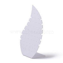 Acrylic Earring Stands Displays, L-shaped, White, 4.6x9.9x15.2cm(EDIS-F005-08)