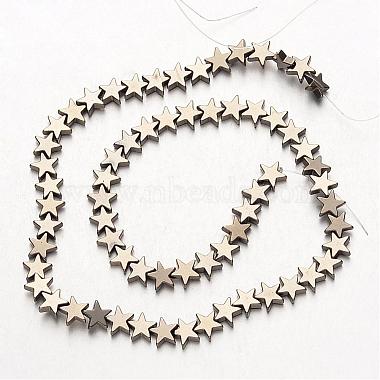 Electroplate Non-magnetic Synthetic Hematite Bead Strands(G-F300-24C-06)-2