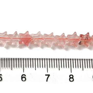 perles de verre de quartz cerise brins(G-G085-B08-02)-4