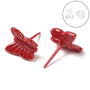 Hypoallergenic Bioceramics Zirconia Ceramic Butterfly Stud Earrings(EJEW-C065-01)-4