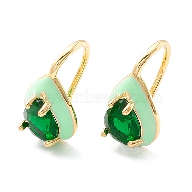 Lime Green Cubic Zirconia Earrings