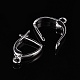 Rhodium Plated 925 Sterling Silver Leverback Earrings(X-STER-K168-003P)-4