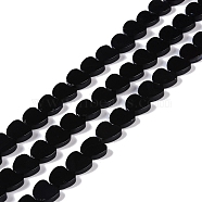 Natural Black Onyx(Dyed & Heated) Beads Strands, Heart, 10x10.5x3mm, Hole: 0.7mm, about 41~42pcs/strand, 15.55''~15.94''(39.5~40.5cm)(G-NH0011-G05-01)