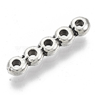 Tibetan Style Alloy Spacer Bars, Cadmium Free & Lead Free, Rectangle, Antique Silver, 17.5x3.5x2.5mm, Hole: 1.4mm, about 2000pcs/1000g(TIBE-N006-15AS-LF)