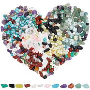 DIY Beads Jewelry Making Finding Kits, Including Natural & Synthetic Mixed Gemstone & Glass Chip Beads, 5~8x5~8mm, Hole: 1mm, about 31.5 inch, 2.4 strands(G-SC0002-77)