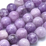 Natural Lepidolite/Purple Mica Stone Beads Strands, Round, 8~8.5mm, Hole: 0.8mm, about 48pcs/strand, 15.35 inch(39cm)(G-M353-A01-8mm)