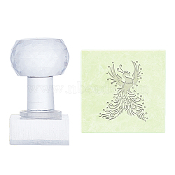 Plastic Stamps, DIY Soap Molds Supplies, Square, Dragon Pattern, 31x26mm(DIY-WH0350-060)