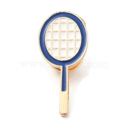 Racket Enamel Pins, Light Gold Alloy Badge for Backpack Clothes, Sports, 34x15x2mm(JEWB-A013-04A)