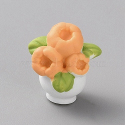 Resin Miniature Ornaments, for Garden Dollhouse Accessories, Vase, 15x10x15.5mm(AJEW-TAC0030-034M)