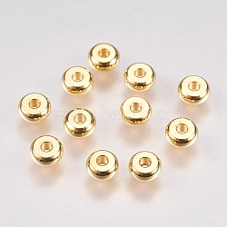 304 Stainless Steel Spacer Beads, Rondelle, Real 18k Gold Plated, 5x2mm, Hole: 1.5mm(X-STAS-G173-03G)