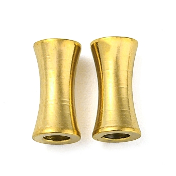 Ion Plating(IP) 304 Stainless Steel Beads, Bamboo Joint, Real 18K Gold Plated, 8x4mm, Hole: 2mm