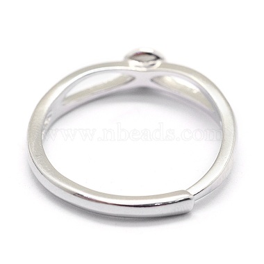 Adjustable Rhodium Plated 925 Sterling Silver Ring Components(STER-I016-016P)-4