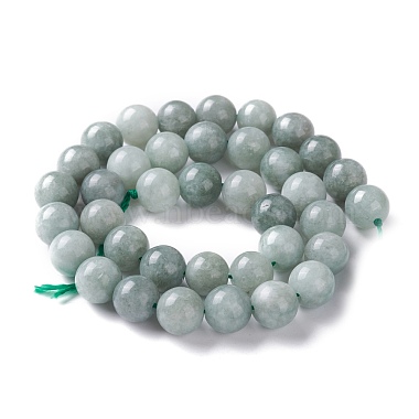 Natural White Jade Imitation Burmese Jade Beads Strands(G-I299-F09-10mm)-2