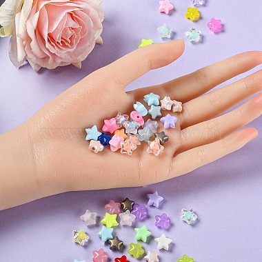 300Pcs 6 Style Transparent & Opaque & Spray Painted Acrylic Beads(TACR-YW0001-46)-6