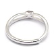 Adjustable Rhodium Plated 925 Sterling Silver Ring Components(STER-I016-016P)-4