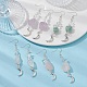 Natural Mixed Gemstone Chips Dangle Earrings(EJEW-JE05433)-2