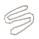 201 Halskette mit rechteckigen Gliedern aus Edelstahl(NJEW-Q316-01D-P)-1