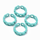 Spray Painted Alloy Cuff Rings(RJEW-T011-29F-RS)-1