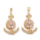 Real 18K Gold Plated Brass Micro Pave Cubic Zirconia Pendants(ZIRC-M114-53G)-1