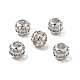 Hollow Brass Micro Pave Clear Cubic Zirconia European Style Beads(KK-E068-VB485)-3