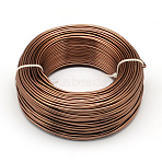 Round Aluminum Wire, Bendable Metal Craft Wire, for DIY Jewelry Craft Making, Sienna, 4 Gauge, 5.0mm, 10m/500g(32.8 Feet/500g)(AW-S001-5.0mm-18)