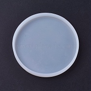 Silicone Molds, Resin Casting Molds, For UV Resin, Epoxy Resin Jewelry Making, Flat Round, White, 137x12mm, Inner Size: 128mm(DIY-L005-40A)