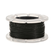Round Copper Craft Wire, for Jewelry Making, Long-Lasting Plated, Black, 26 Gauge, 0.4mm, about 65.61 Feet(20m)/roll(CWIR-C001-01A-05)