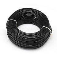 Aluminum Wire, Flexible Craft Wire, for Beading Jewelry Doll Craft Making, Black, 17 Gauge, 1.2mm, 140m/500g(459.3 Feet/500g)(AW-S001-1.2mm-10)