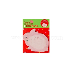 20 Sheets Cute Animal Pad Sticky Notes, Sticker Tabs, for Office School Reading, Rabbit, 50mm(PW-WG72081-03)