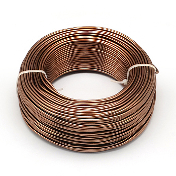Round Aluminum Wire, Bendable Metal Craft Wire, for DIY Jewelry Craft Making, Sienna, 4 Gauge, 5.0mm, 10m/500g(32.8 Feet/500g)