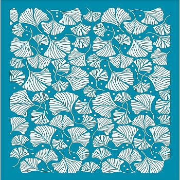 Silk Screen Printing Stencil, for Painting on Wood, DIY Decoration T-Shirt Fabric, Leaf Pattern, 100x127mm
