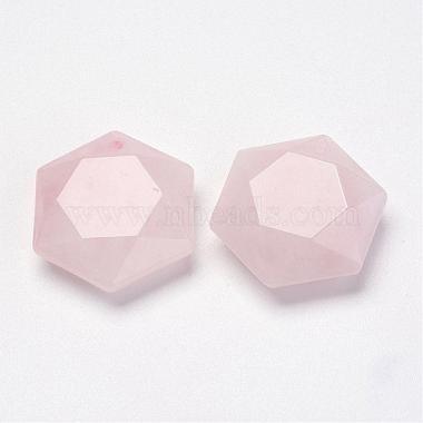 Pendentifs de quartz rose naturel(G-P264-08)-2