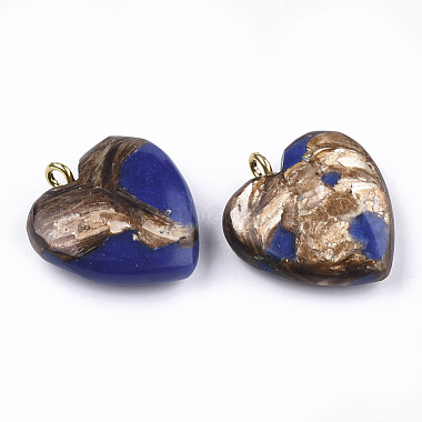 Pendentifs assemblés en bronzite et lapis-lazuli(G-T111-04A)-2