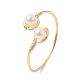 Copper Wire Wrapped Natural Cultured Freshwater Pearl Open Ring(RJEW-JR00628)-5