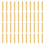 30Pcs Ion Plating(IP) 304 Stainless Steel Tube Beads, Golden, 25x3mm, Hole: 2mm(STAS-UN0053-11)