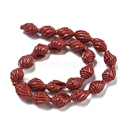 Synthetic Coral Carved Beads Strands, Dyed, Spiral Shell Shape, Dark Red, 17.5x12.5x11mm, Hole: 1.4mm, about 22pcs/strand, 14.57''(37cm)(CORA-I023-07B)