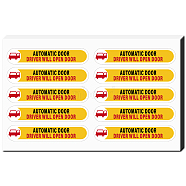 Mini PVC Coated Self Adhesive AUTOMATIC DOOR Warning Stickers, Waterproof Caution Sign Safety Sign Decals, Vehicle, 174x276mm, 8 sheets/set(STIC-WH0017-008)