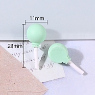 Opaque Resin Decoden Cabochons, for Hair Accessories, Imitation Food, Balloon, Aquamarine, 23x11mm(OHAR-PW0001-486F)