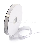 Organza Ribbons, Chiffon Satin Ribbon, for Gift Wrapping, Valentine's Day, Wedding, Birthday Party Decorate, Light Grey, 3/4 inch(20mm), about  200 yards/roll(182.88m/roll)(ORIB-G010-01F)