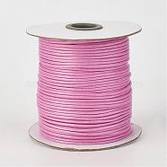 Eco-Friendly Korean Waxed Polyester Cord, Pearl Pink, 2mm, about 90yards/roll(80m/roll)(YC-P002-2mm-1168)