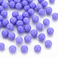 Opaque Acrylic Beads, No Hole, Round, Medium Slate Blue, 4mm, about 1400pcs/50g(X-MACR-S373-62A-02)