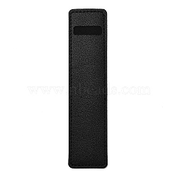 PU Imitation Leather Fountain Pen Sleeves, Single Pen Bag, Office & School Supplies, Rectangle, Black, 174x42x2.5mm, Hole: 32x10.5mm(AJEW-A050-01C)