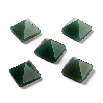 Natural Green Aventurine Cabochons, Pyramid, 20x20x12~13mm, Diagonal Length: 26mm