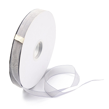 Organza Ribbons, Chiffon Satin Ribbon, for Gift Wrapping, Valentine's Day, Wedding, Birthday Party Decorate, Light Grey, 3/4 inch(20mm), about  200 yards/roll(182.88m/roll)