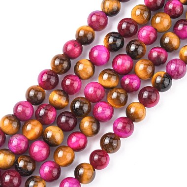 6mm Colorful Round Tiger Eye Beads